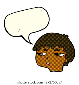 cartoon person with speech bubble