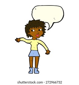 cartoon person with speech bubble