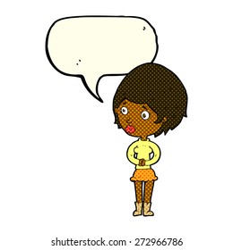 cartoon person with speech bubble