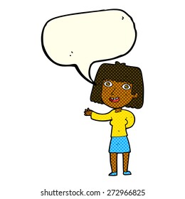 cartoon person with speech bubble