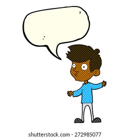 cartoon person with speech bubble