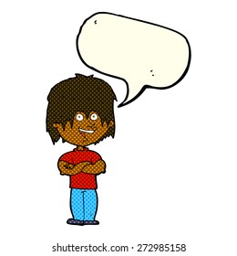 cartoon person with speech bubble