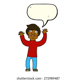 Cartoon-Person mit Sprachblase