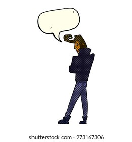 cartoon person with speech bubble