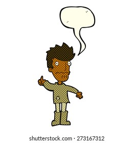 cartoon person with speech bubble