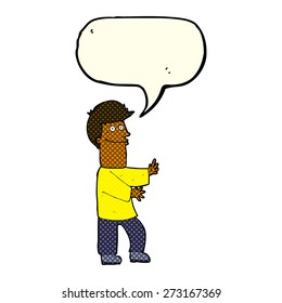 Cartoon-Person mit Sprachblase