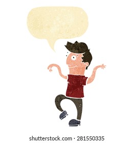 cartoon person with speech bubble