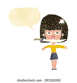 cartoon person with speech bubble