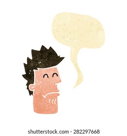 cartoon person with speech bubble