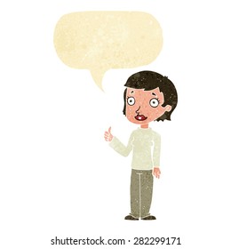 cartoon person with speech bubble