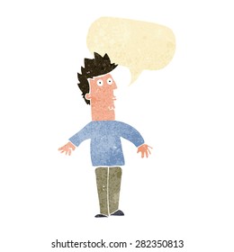 persona de caricatura con burbuja de habla