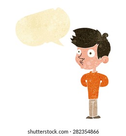 Cartoon-Person mit Sprachblase