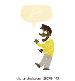 Cartoon-Person mit Sprachblase