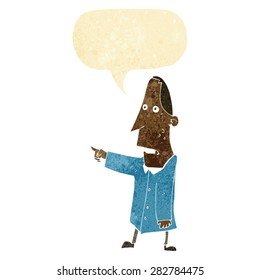 persona de caricatura con burbuja de habla