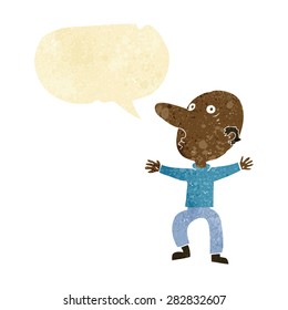 cartoon person with speech bubble