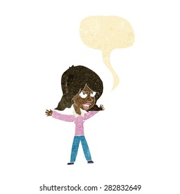 cartoon person with speech bubble