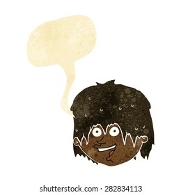 cartoon person with speech bubble