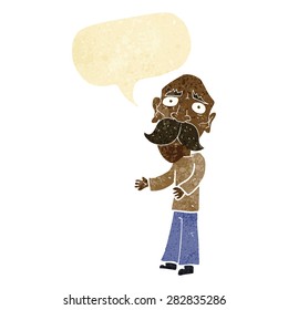 persona de caricatura con burbuja de habla
