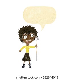 cartoon person with speech bubble