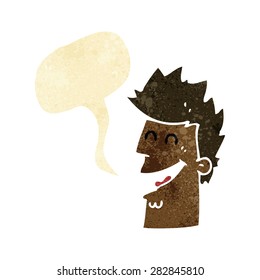 cartoon person with speech bubble