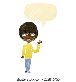 cartoon person with speech bubble