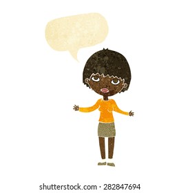 cartoon person with speech bubble
