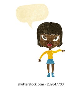 cartoon person with speech bubble