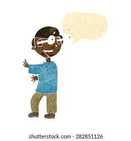 cartoon person with speech bubble