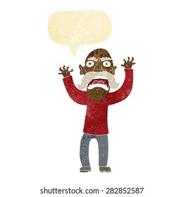 persona de caricatura con burbuja de habla