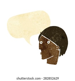 cartoon person with speech bubble