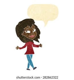 cartoon person with speech bubble