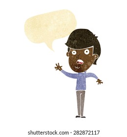 cartoon person with speech bubble