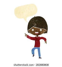 cartoon person with speech bubble