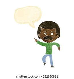 cartoon person with speech bubble
