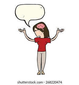 Cartoon-Person mit Sprachblase und Hirnsymbol