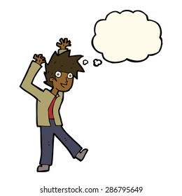 Cartoon-Person mit Denkblase
