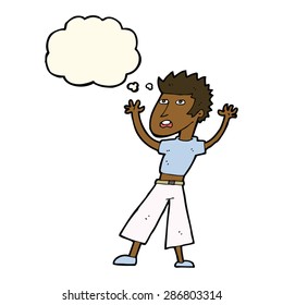 Cartoon-Person mit Denkblase