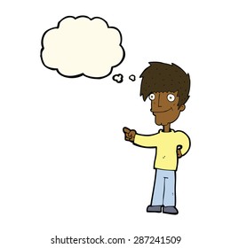 cartoon person with thought bubble