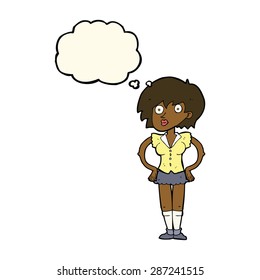 persona de dibujos animados con burbuja de pensamientos