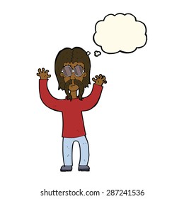 cartoon person with thought bubble