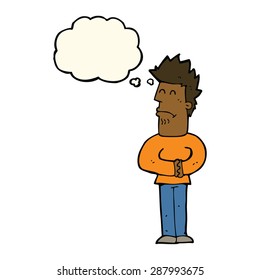 cartoon person with thought bubble