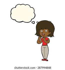 cartoon person with thought bubble