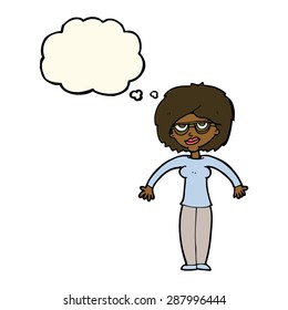 cartoon person with thought bubble