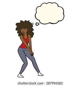 cartoon person with thought bubble