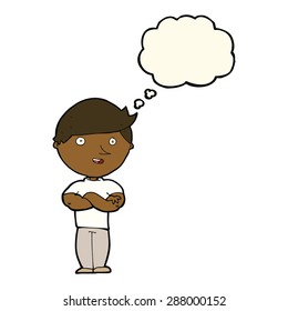 Cartoon-Person mit Denkblase