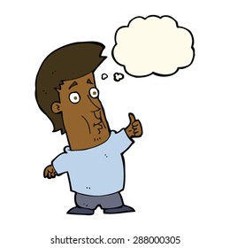 cartoon person with thought bubble