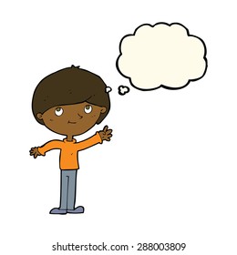 Cartoon-Person mit Denkblase