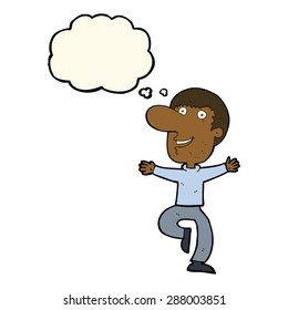 cartoon person with thought bubble