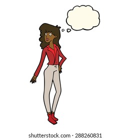 Cartoon-Person mit Denkblase