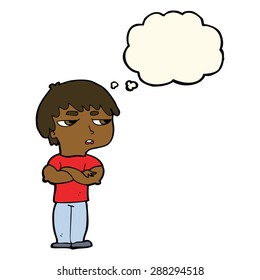 Cartoon-Person mit Denkblase